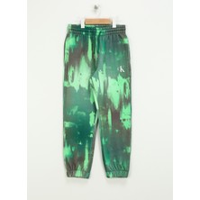 Calvin Klein Düz Paça Yeşil Erkek Eşofman Altı IB0IB018120IA