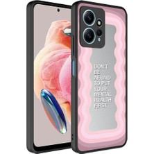 Xiaomi Redmi Note 12 4g Kılıf Aynalı Desenli Kamera Korumalı Parlak Mirror Kapak