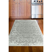 Dekoreko Dijital Mutfak Halısı Yıldız Deri Kaymaz Taban Modern Katrina  Yeşil