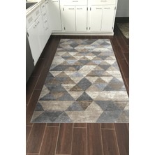 Dekoreko Dijital Mutfak Halısı Star Pamuk Kaymaz Taban Iskandinav Kitty Bej