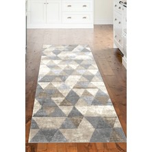 Dekoreko Dijital Mutfak Halısı Yıldız Deri Kaymaz Taban Iskandinav Kitty Bej