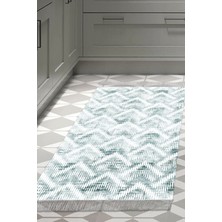 Dekoreko Dijital Mutfak Halısı Star Pamuk Kaymaz Taban Saçaklı Iskandinav Renata  Yeşil