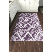 Dekoreko Dijital Mutfak Halısı Trend Keçe Kaymaz Taban Iskandinav Roxanne Mor