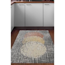 Dekoreko Dijital Mutfak Halısı Trend Keçe Kaymaz Taban Modern Saeran Kahve Krem Bej