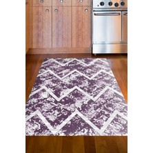 Dekoreko Dijital Mutfak Halısı Star Pamuk Kaymaz Taban Iskandinav Roxanne Mor