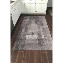 Dekoreko Dijital Mutfak Halısı Trend Keçe Kaymaz Taban Iskandinav Page Kahve