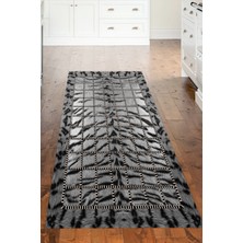 Dekoreko Dijital Mutfak Halısı Trend Keçe Kaymaz Taban Modern Joelle Gri