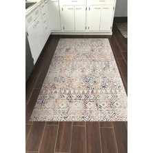 Dekoreko Dijital Mutfak Halısı Yıldız Deri Kaymaz Taban Iskandinav Leilani  Bej