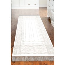 Dekoreko Dijital Mutfak Halısı Star Pamuk Kaymaz Taban Saçaklı Modern Rana Yeşil