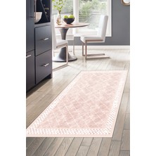 Dekoreko Dijital Mutfak Halısı Star Pamuk Kaymaz Taban Modern Krystalyn Pudra