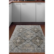 Dekoreko Dijital Mutfak Halısı Star Pamuk Kaymaz Taban Modern Osana Bej