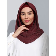 Ecardin ST300-SİMLİ Abiye Hijab 06 Bordo - Bordo -