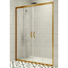 Durul Duşakabin Ön Cephe Altın 5 mm Şeffaf Cam Yükseklik 190 cm