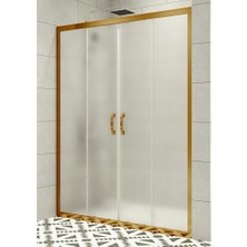 Durul Duşakabin Ön Cephe Altın 5 mm Buzlu Cam Yükseklik 190 cm