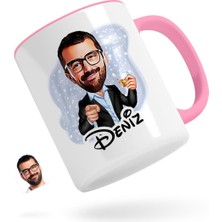 BK Kişiye Özel Erkek Karikatürlü Pembe Kupa Bardak-50