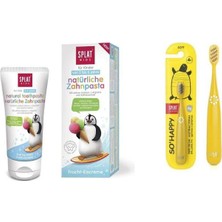 Splat Meyveli Dondurma Tadında 2-6 Yaş Çocuk Diş Macunu 50 ml + So Happy Çoçuk Diş Fırcası +4