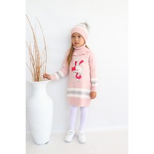 Sevimli Triko,kazak,bere,boyunluk,kışlık,elbise,kız Çocuk,takım