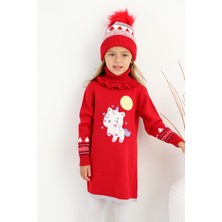 Sevimli Triko,kazak,bere,boyunluk,kışlık,elbise,kız Çocuk,takım