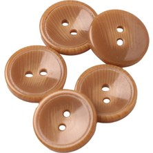 Simisso Plastik Düğme 1,5 cm 5 Adet | Vizon