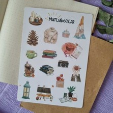 Deyda Kış Günü - Sitcker Etiket | Bullet Journal, Ajanda, Scrapbook Için Uygun