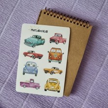 Deyda Nostalji Araba - Sitcker Etiket | Bullet Journal, Ajanda, Scrapbook Için Uygun