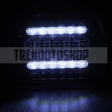 C9 7'' x 6'' Beyaz Angel Adaptif Cree Angel Offroad LED Lamba Drl