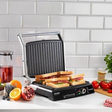 Schafer Concept Grill Tost Makinesi-Inox Izgara Yapma Özellikli Yağ Tutmaz Tost Makinası
