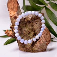 Taş Sandığı Kalsedon Taşı Bileklik - 8 mm