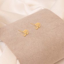 Dkmn Silver 925 Ayar Gümüş Minimal Ohm Küpe