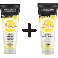 John Frieda Sheer Go Blonder Sarı Saçlar İçin Özel Şampuan + Krem Set ( Go Blonder Şampuan 250 ml +Go Blonder Saç Kremi 250 ml)