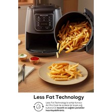 Karaca Air Pro Cook 3 In 1 Xl Ev Yemeği, Közleme, Sulu Yemek Tencereli Airfryer Space Gray