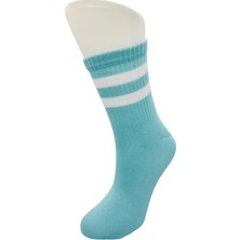 Uzman 7 Çift Renkli Çizgili Unisex Kolej Spor Çorap Seti