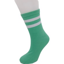 Uzman 7 Çift Renkli Çizgili Unisex Kolej Spor Çorap Seti