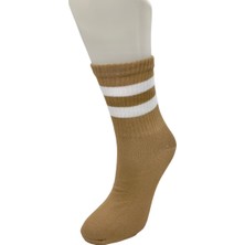 Uzman 7 Çift Renkli Çizgili Unisex Kolej Spor Çorap Seti