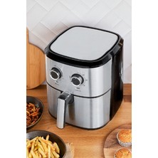 Karaca Multifry Inox Double Pan Airfryer 5,5 Litre Xl