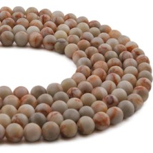 Uçar Doğal Taş Jasper Doğal Taş Parlak Küre Kesim 6mm Dizi [AA]