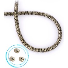 Uçar Doğal Taş Hematit Doğal Taş Parlak Antik Sarı 6x1mm Dizi