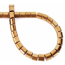 Uçar Doğal Taş Hematit Doğal Taş Parlak Kahverengi 7x7mm Dizi