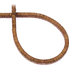 Uçar Doğal Taş Hematit Doğal Taş Mat Kahverengi Kare Dore Kesim 4x1mm Dizi