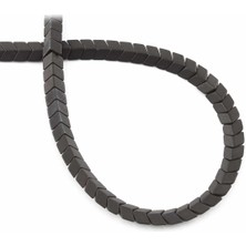 Uçar Doğal Taş Hematit Doğal Taş Mat Siyah Çavuş Kesim 6x3mm Dizi [AA]