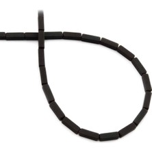 Uçar Doğal Taş Hematit Doğal Taş Mat Siyah Dikdörtgen Kesim 3x9mm Dizi