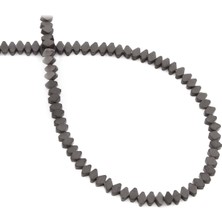 Uçar Doğal Taş Hematit Doğal Taş Mat Siyah Yassı Yatay Kare 3x4mm Dizi