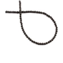 Uçar Doğal Taş Hematit Doğal Taş Mat Siyah Faset Kesim 3mm Dizi [AA]