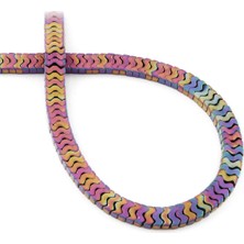 Uçar Doğal Taş Hematit Doğal Taş Mat Gökkuşağı Yarasa Kesim 7x1mm Dizi [AA]