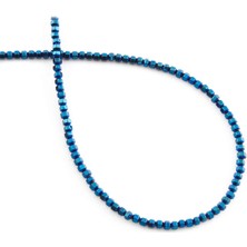 Uçar Doğal Taş Hematit Doğal Taş Parlak Mavi Özel Kesim 2X2MM Dizi