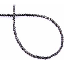 Uçar Doğal Taş Hematit Doğal Taş Parlak Füme Özel Kesim 3x3mm Dizi [AA]