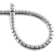 Uçar Doğal Taş Hematit Doğal Taş Parlak Gümüş 6X4MM Dizi