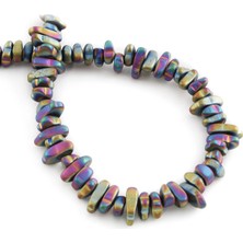 Uçar Doğal Taş Hematit Doğal Taş Mat Gökkuşağı Amorf Kesim 6X7MM Dizi