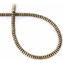 Uçar Doğal Taş Hematit Doğal Taş Parlak Antik Sarı 4X2MM Dizi