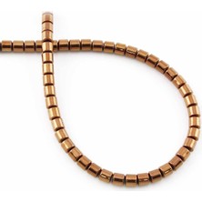 Uçar Doğal Taş Hematit Doğal Taş Parlak Kahverengi Silindir Kesim 4mm Dizi [AA]